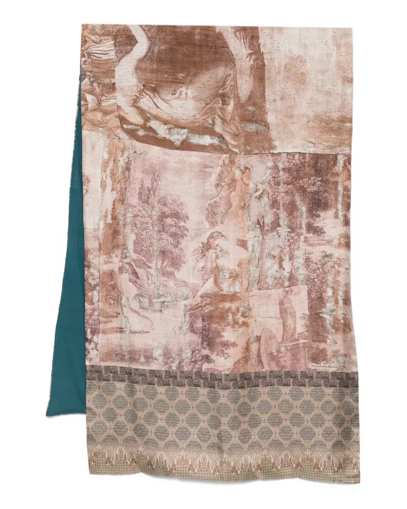 Pierre-Louis Mascia Schal mit Print - Braun Braun