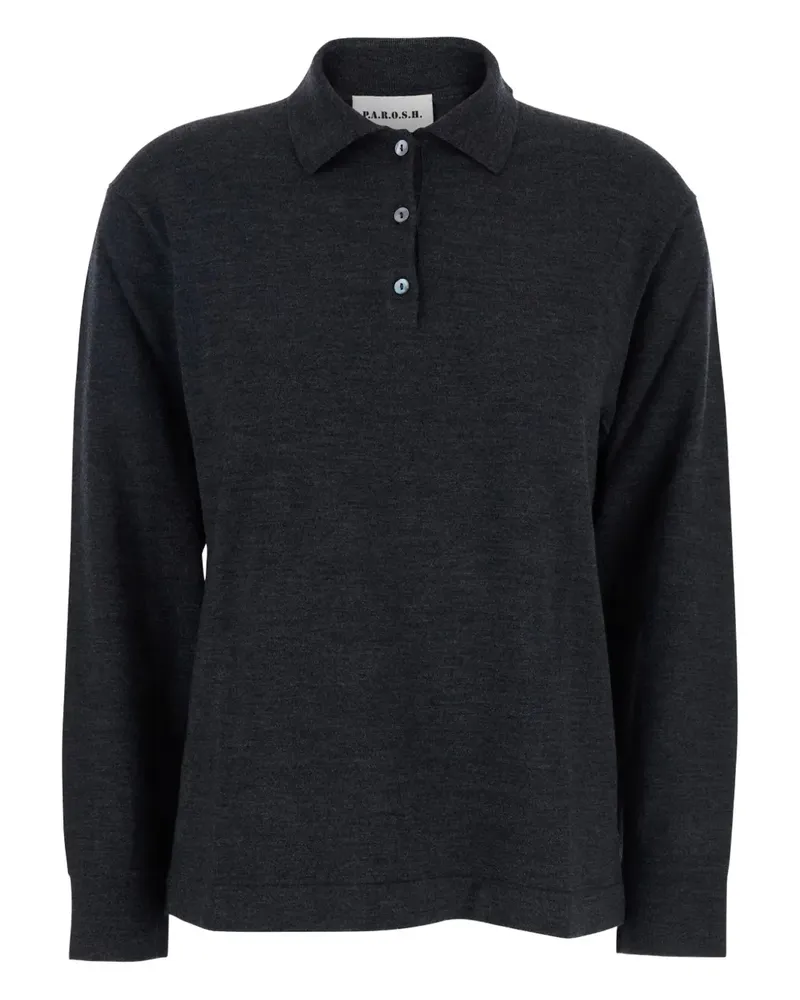 P.A.R.O.S.H. P.A.R.O H. Poloshirt mit Polokragen - Grau Grau