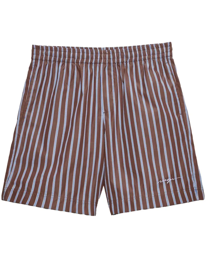 MSGM Gestreifte Shorts - Rot Rot