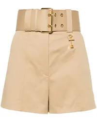 Elisabetta Franchi Kurze High-Waist-Shorts Nude