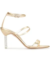 Sophia Webster Sandalen mit Kristallabsatz Gold