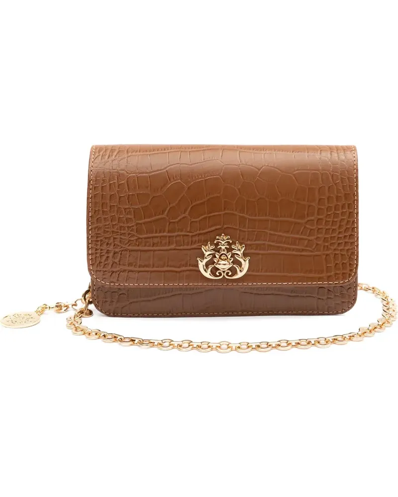 ISLA Forever Mini-Tasche mit Kroko-Effekt - Braun Braun