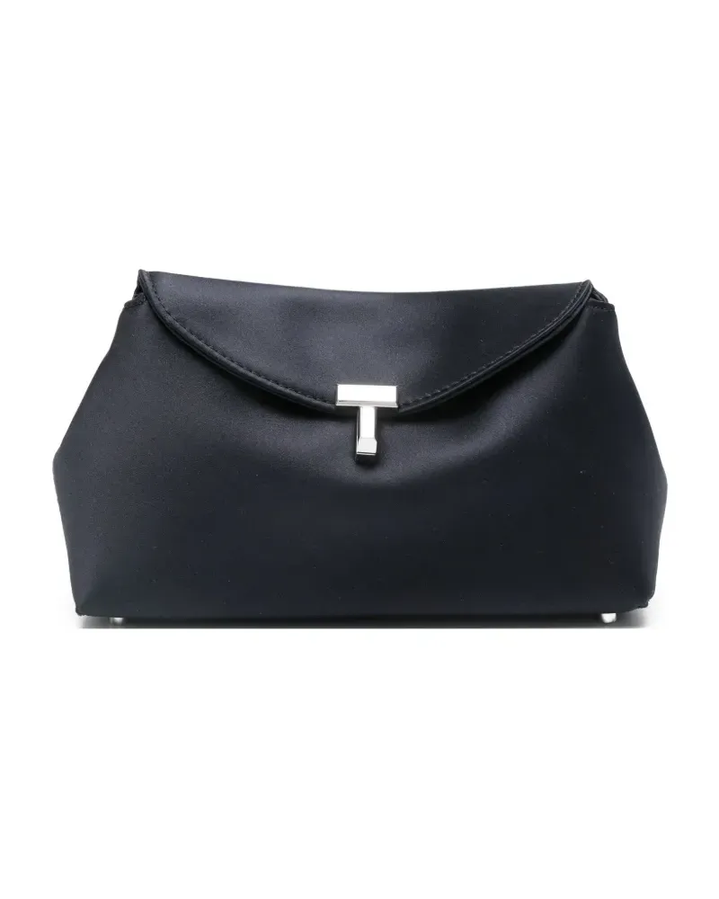 Totême Clutch aus Satin mit T-Verschluss - Blau Blau