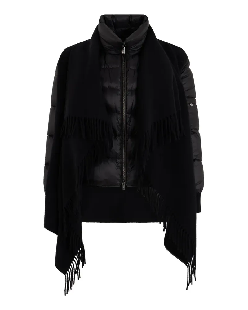 MOORER Dhanas-Tw fringe-trimmed padded jacket - Schwarz Schwarz