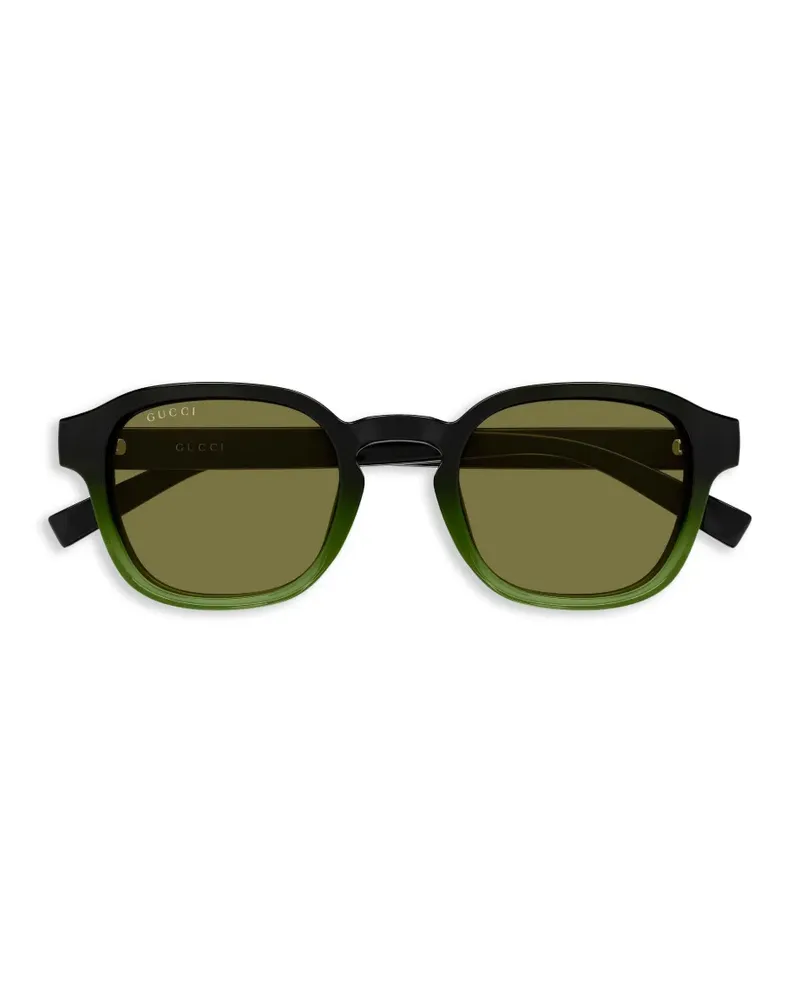Gucci geometric-frame sunglasses - Schwarz Schwarz