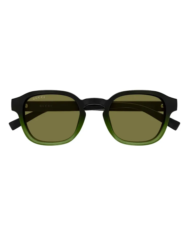 Gucci geometric-frame sunglasses - Schwarz Schwarz