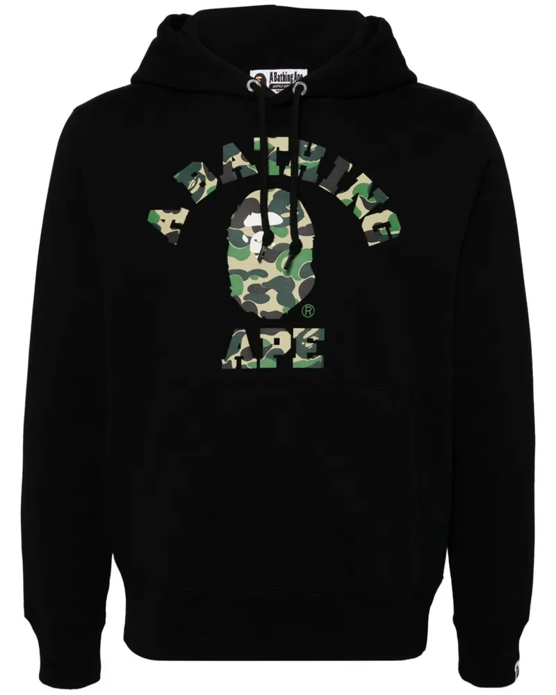 BAPE Hoodie mit Logo-Print Schwarz