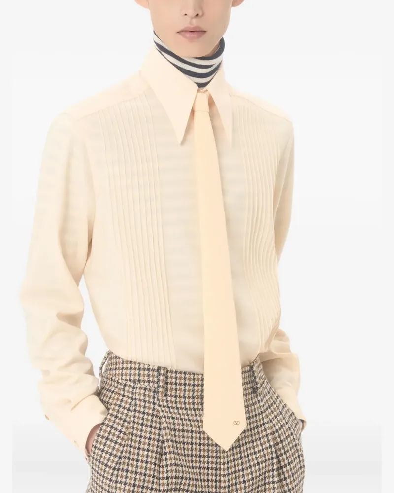 Valentino Garavani Vlogo-plaque silk tie - Gelb Gelb