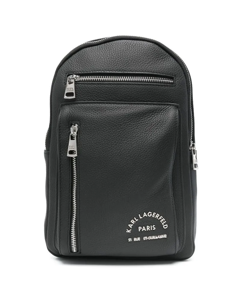 Karl Lagerfeld Umhängetasche mit Logo - Schwarz Schwarz