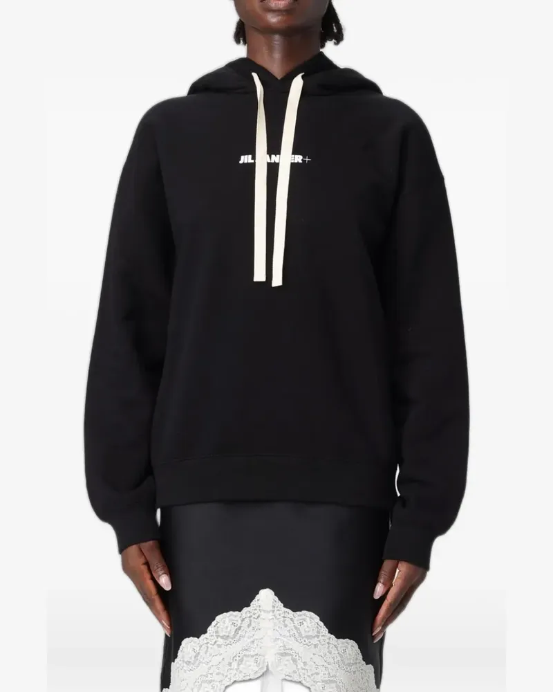 Jil Sander logo-print hoodie - Schwarz Schwarz