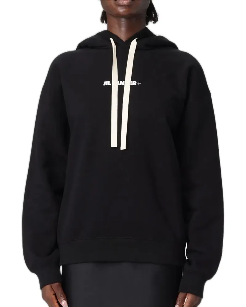 Jil Sander Hoodie mit Logo-Print - Schwarz Schwarz