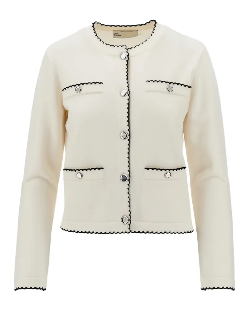 Tory Burch Kendra Cardigan mit Wellensaum - Nude Nude