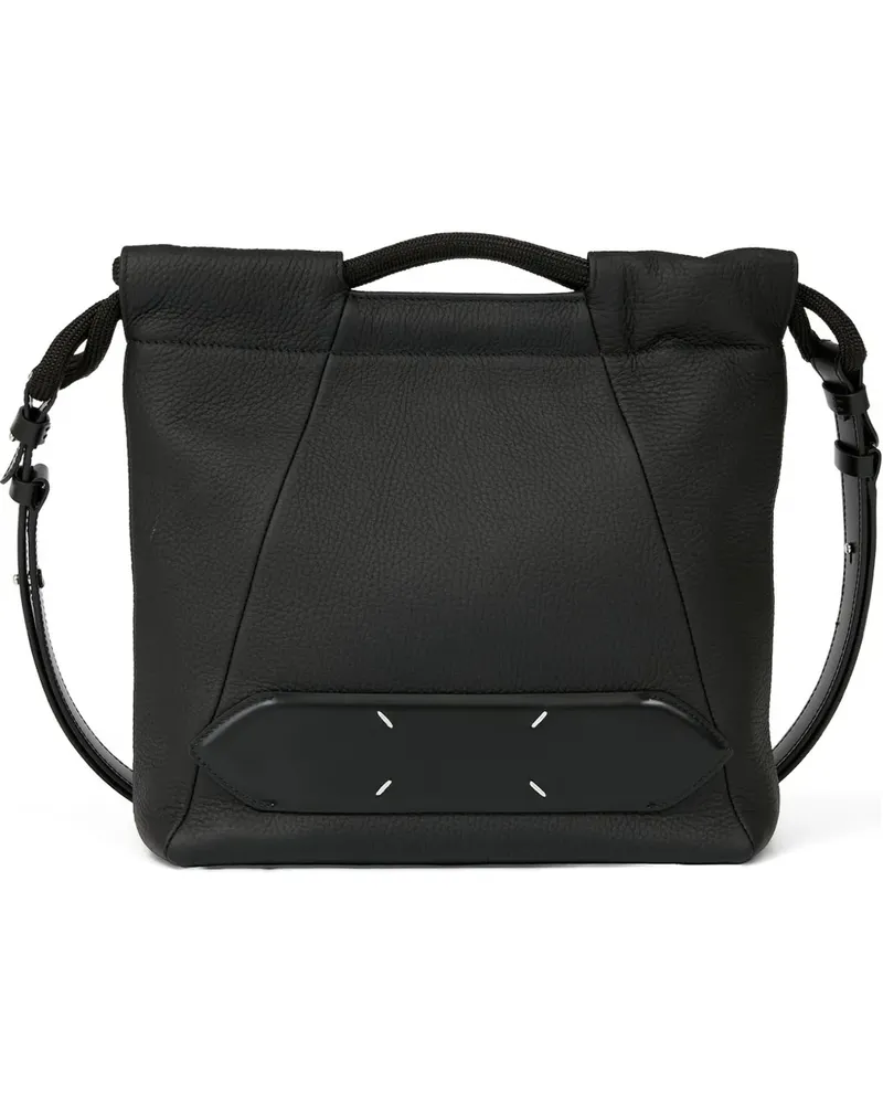 Maison Margiela Schultertasche mit Ziernähten - Schwarz Schwarz