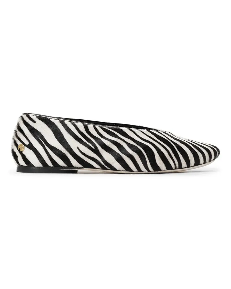 Anine Bing Ana flats calf hair zebra - Weiß Weiß