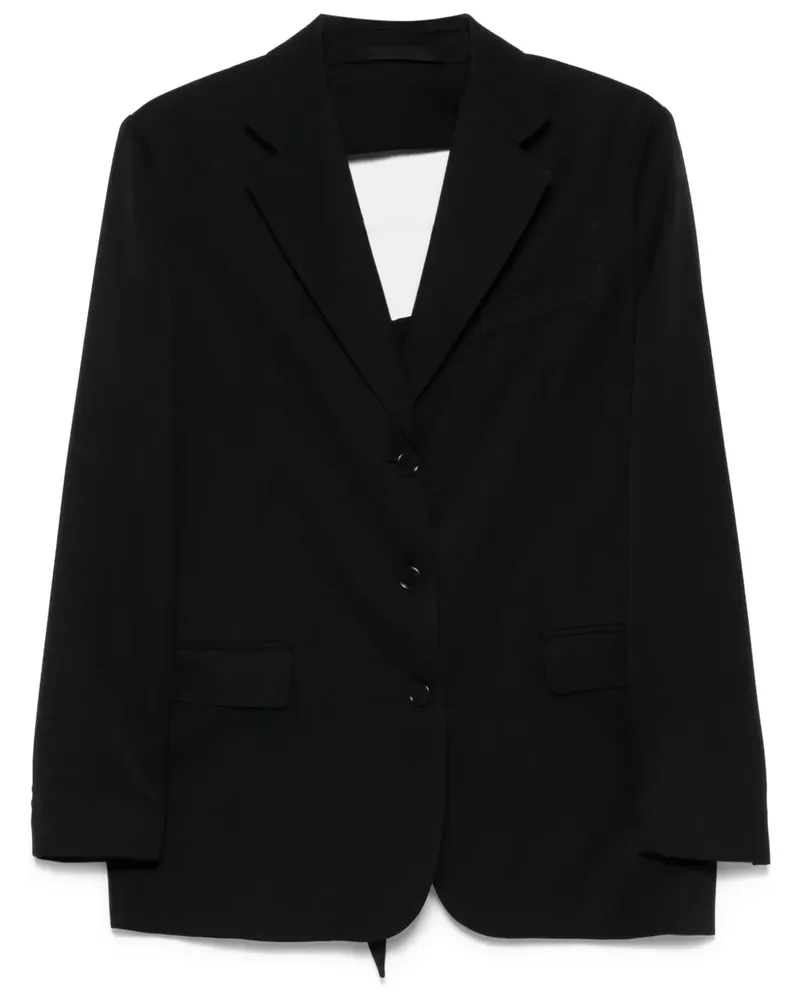 Simone Rocha Rückenfreies Sakko mit Schleifendetail - Schwarz Schwarz
