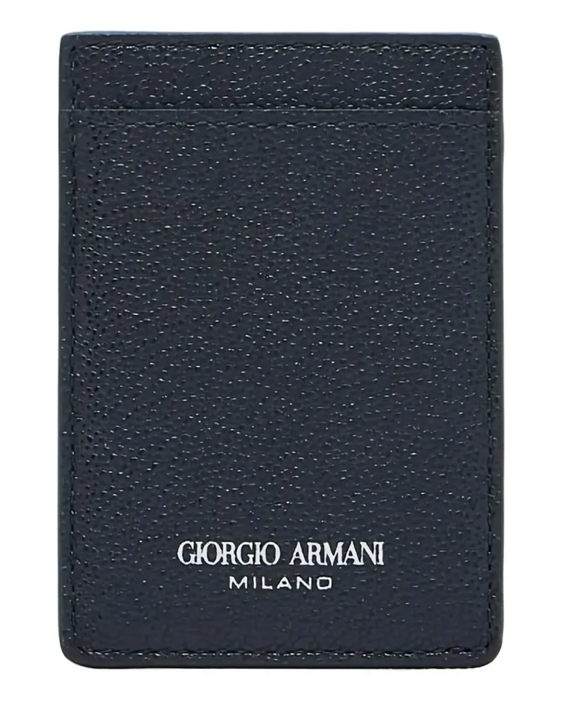Giorgio Armani leather cardholder - Blau Blau