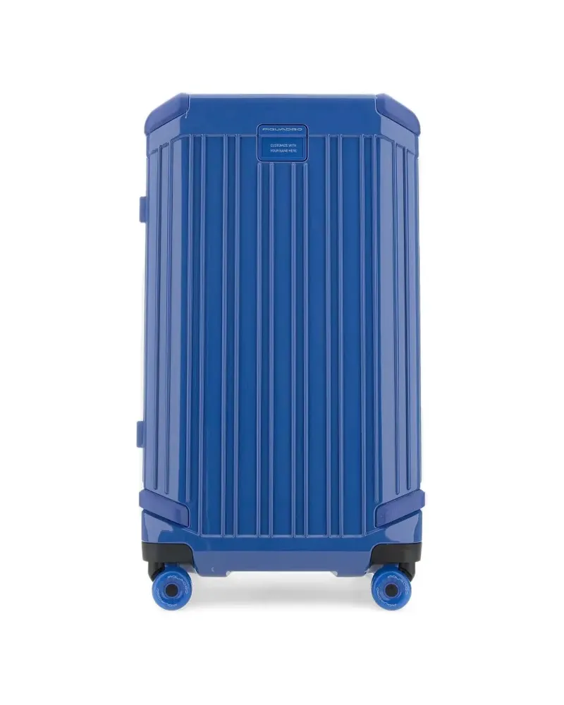 Piquadro Gestreifter Hardside Koffer - Blau Blau