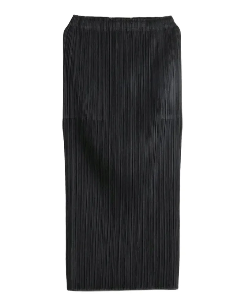Issey Miyake pleated maxi skirt - Schwarz Schwarz