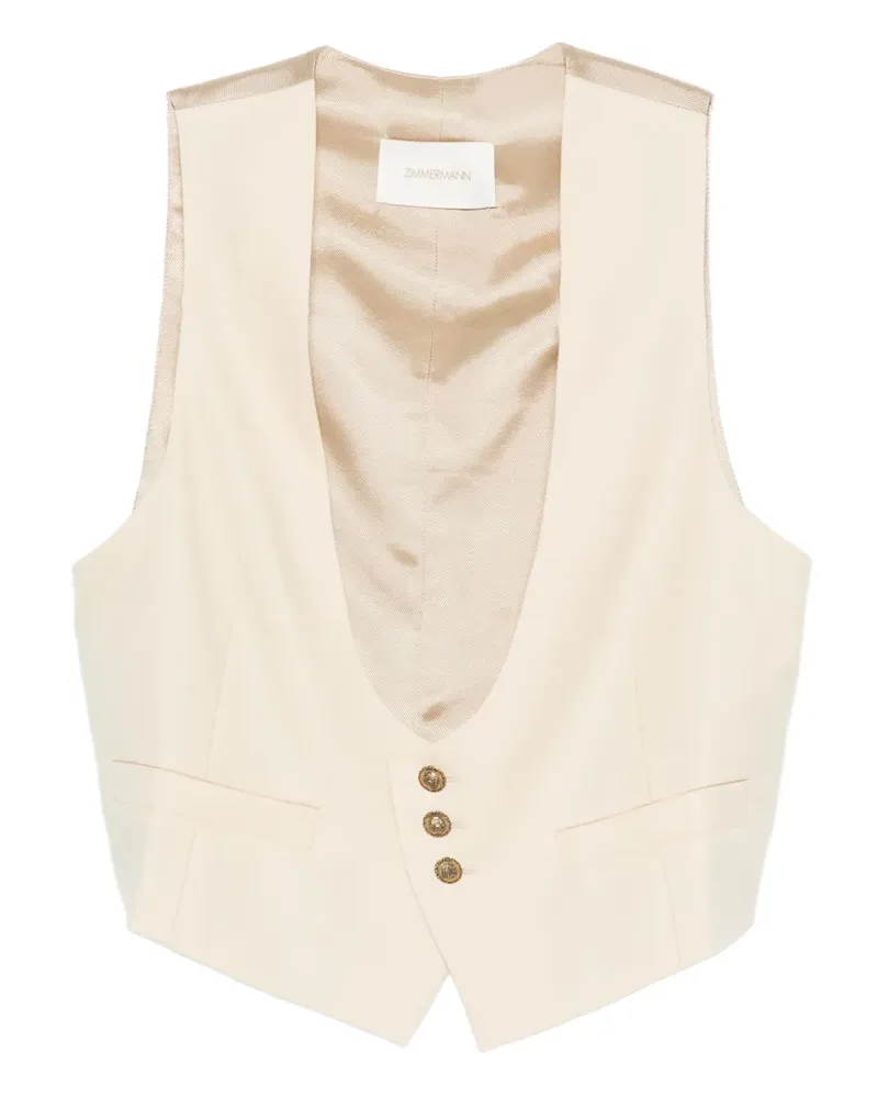 Zimmermann buttoned gilet - Nude Nude