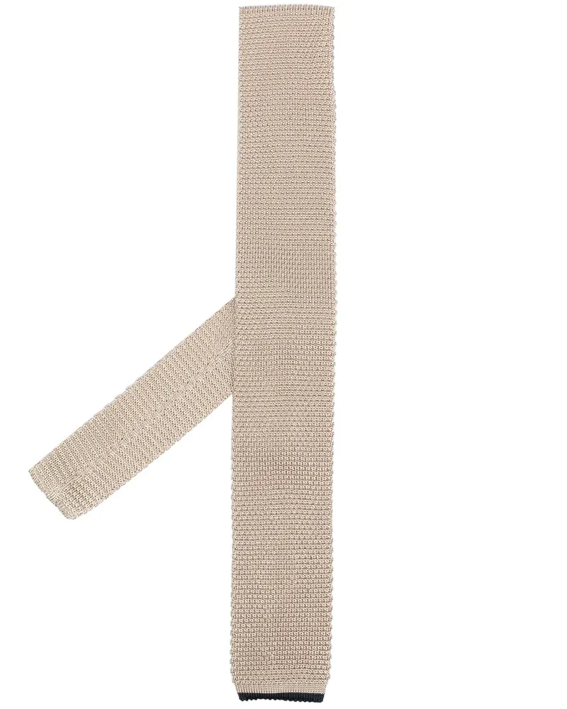 Brunello Cucinelli Gestrickte Seidenkrawatte - Nude Nude