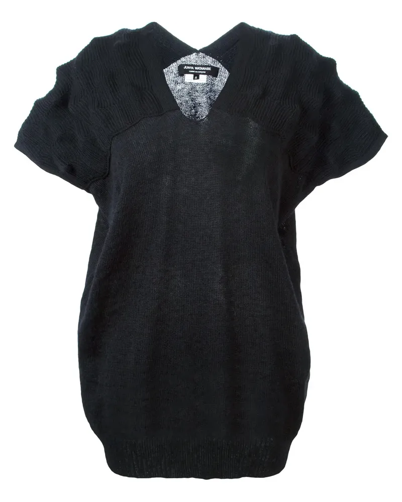 Junya Watanabe Kurzärmeliger Pullover - Schwarz Schwarz
