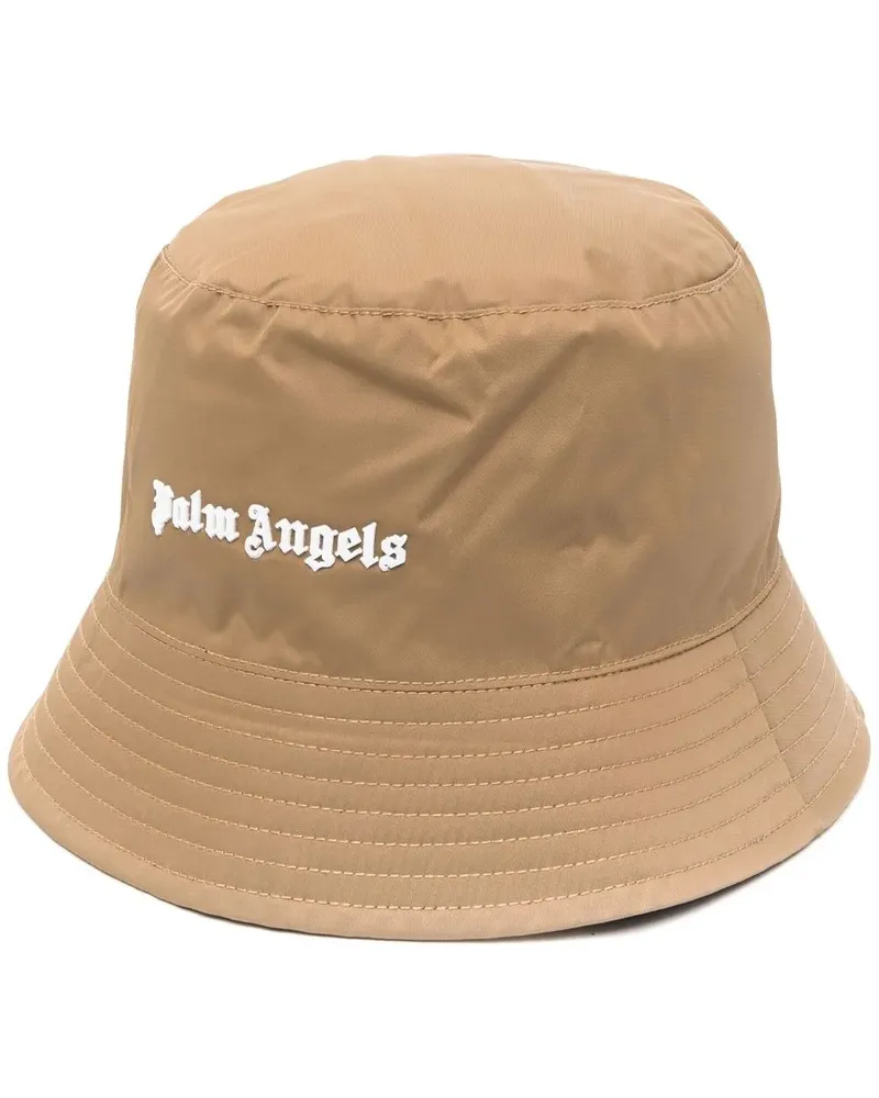 Palm Angels Fischerhut mit Logo-Applikation - Braun Braun