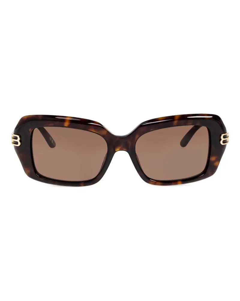 Balenciaga Dinasty Sonnenbrille mit eckigem Gestell - Braun Braun