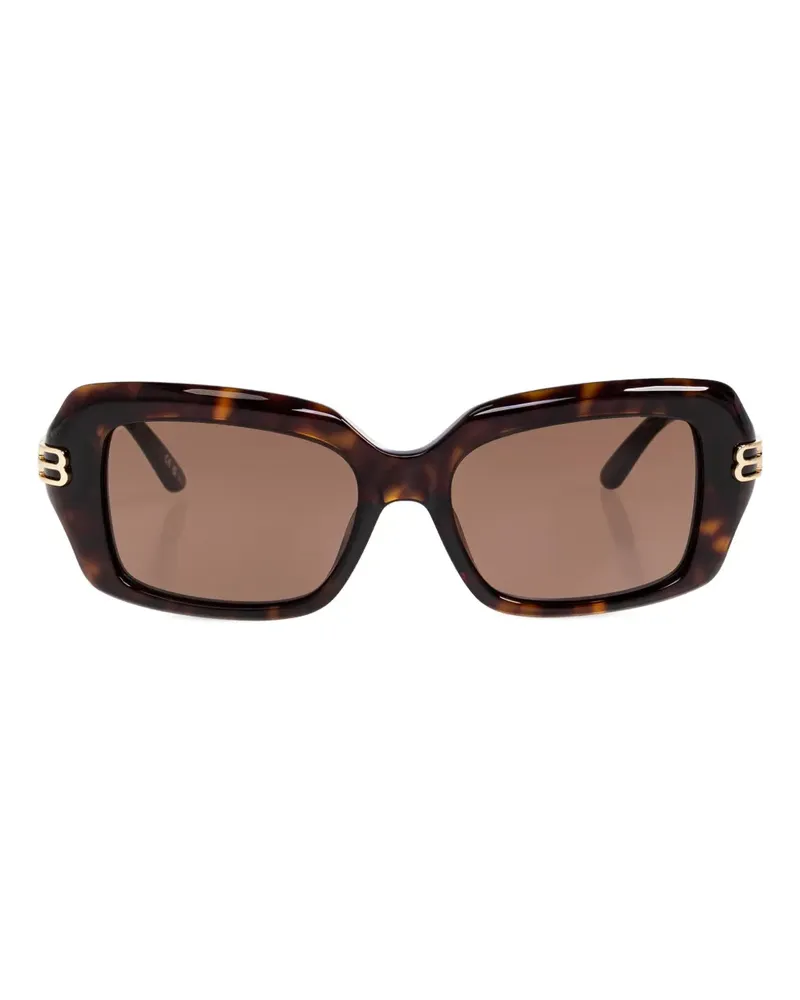 Balenciaga Dinasty rectangle-frame sunglasses - Braun Braun