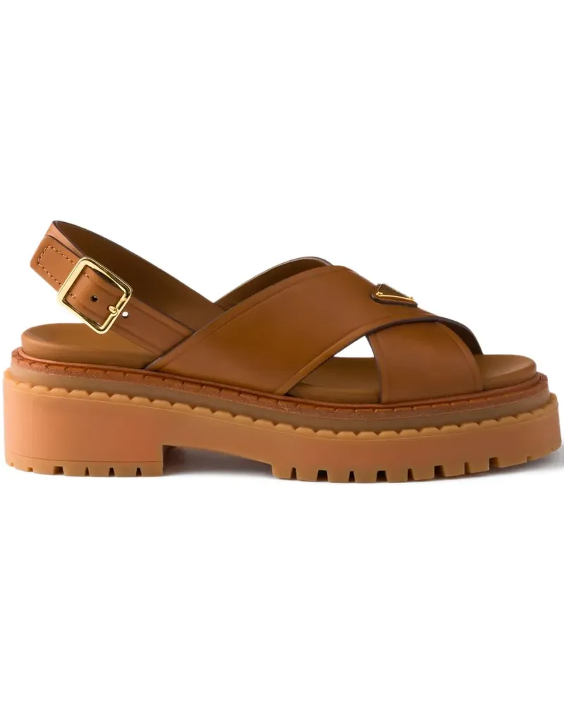 Prada Sandalen mit Schnalle - Braun Braun