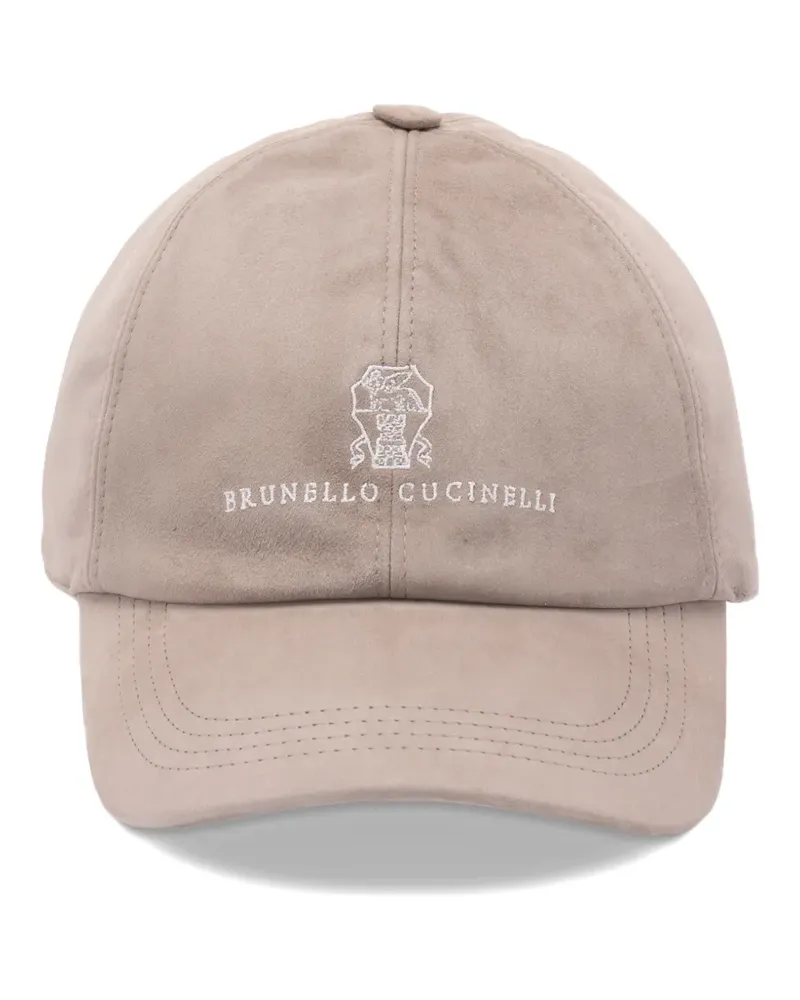 Brunello Cucinelli Baseballkappe mit Logo-Stickerei - Nude Nude