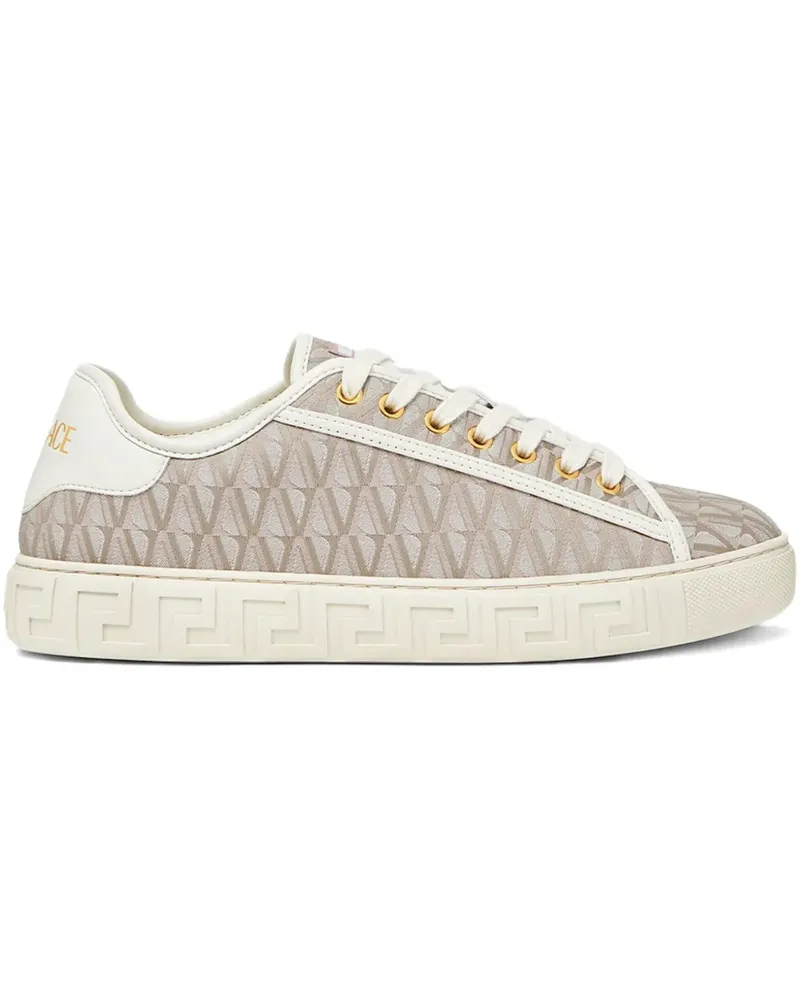 Versace Sneakers mit Greca-Muster - Nude Nude