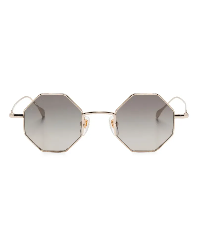 Gucci Sonnenbrille mit geometrischem Gestell - Gold Gold