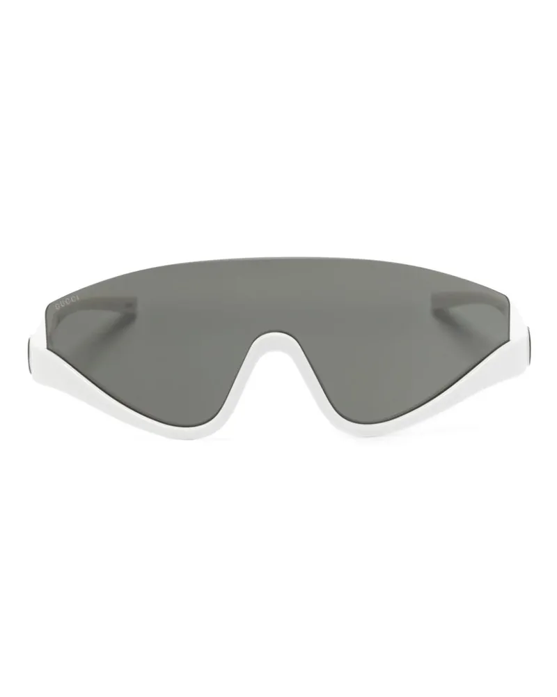 Gucci Sonnenbrille mit Shield-Gestell - Weiß Weiß