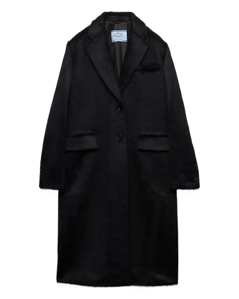 Prada Einreihiger Mantel aus Samt - Blau Blau