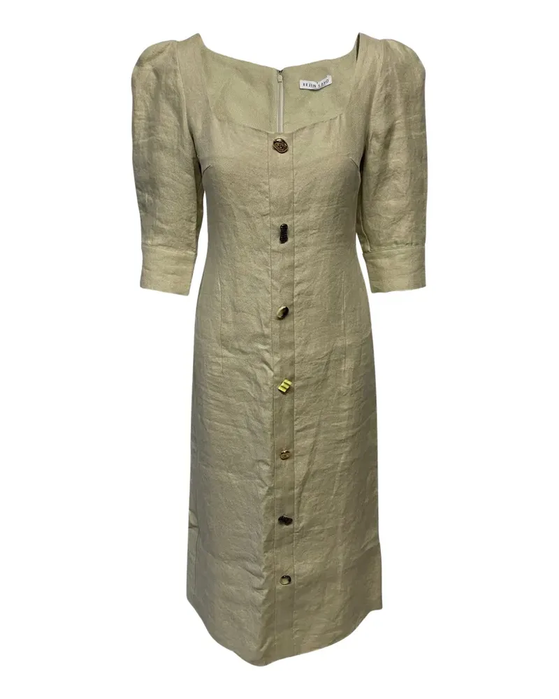 REJINA PYO Leonie Kleid mit Knöpfen - Grün Grün