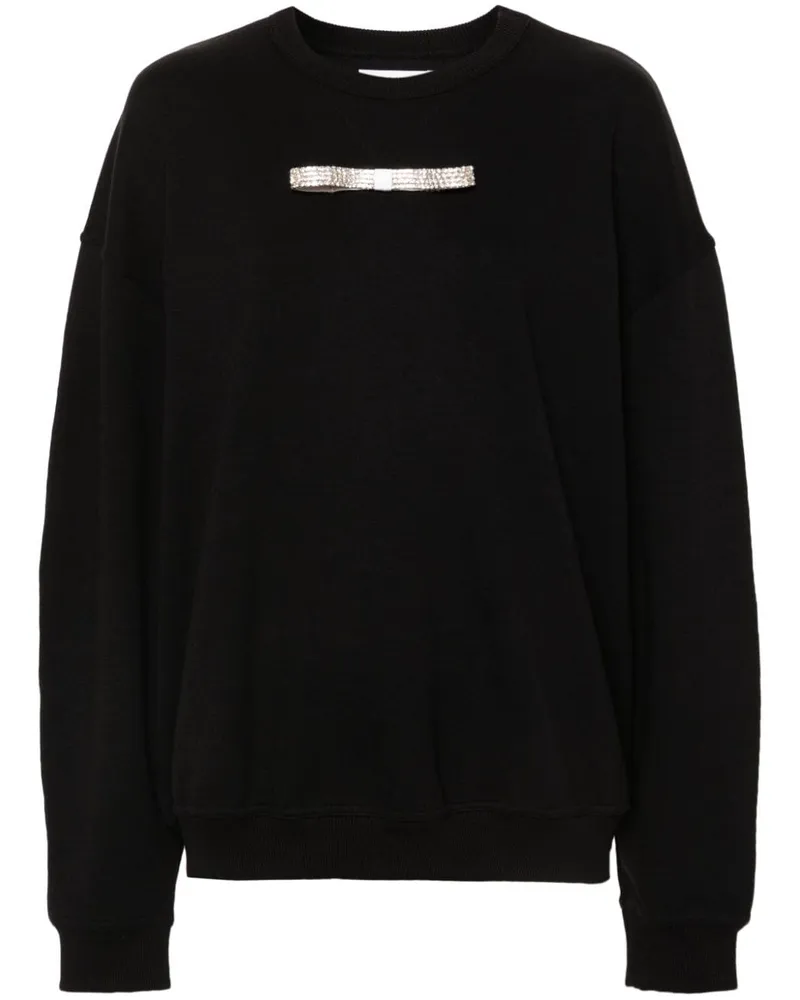 LOULOU Sweatshirt mit Schleife - Schwarz Schwarz