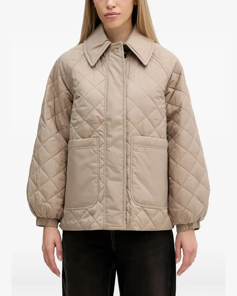 Barbour Karierte Steppjacke - Nude Nude