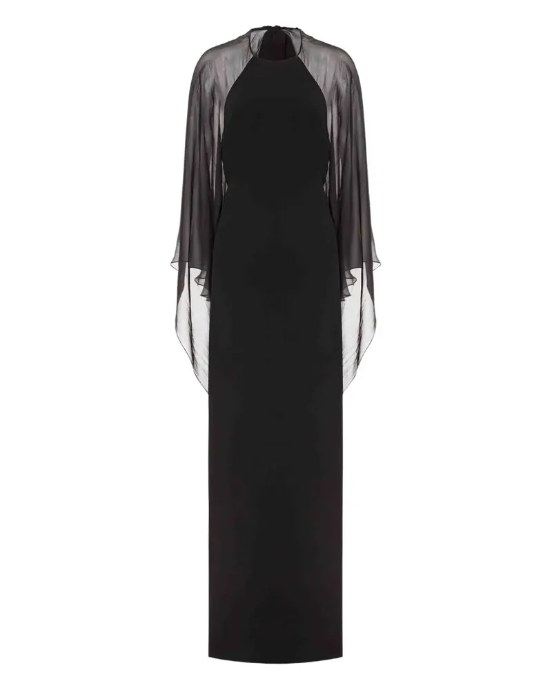 Alberta Ferretti sheer-panel maxi dress - Schwarz Schwarz