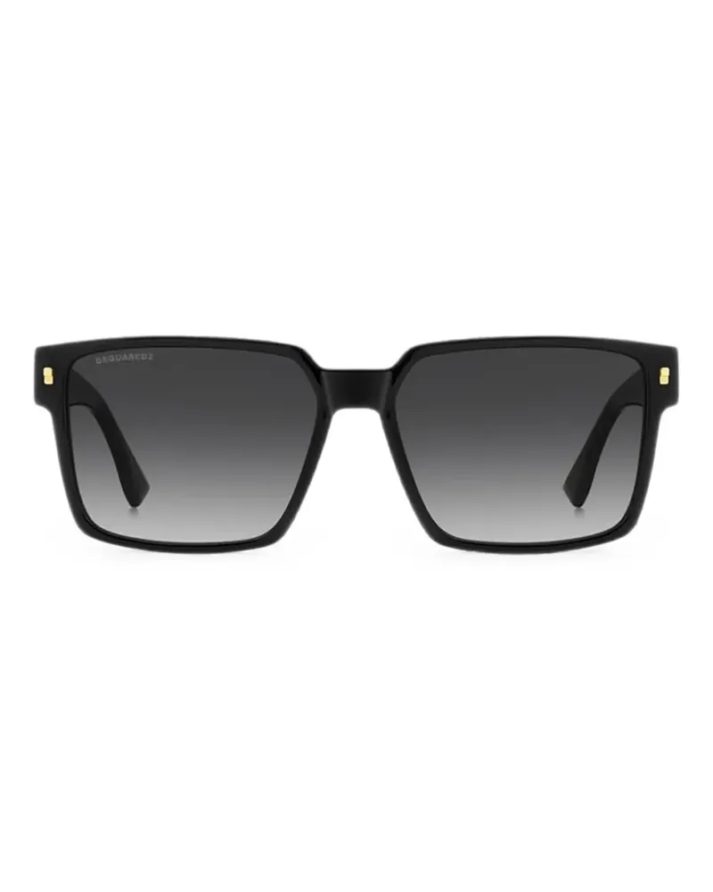 Dsquared2 logo-print square-frame sunglasses - Schwarz Schwarz