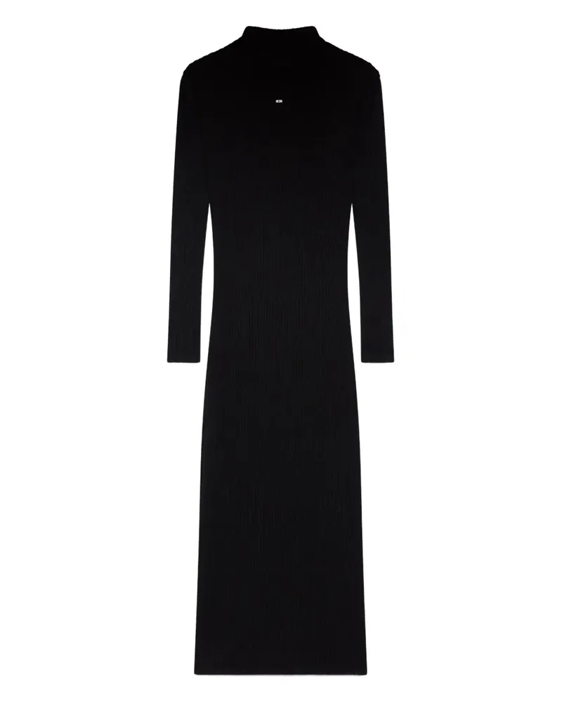 GCDS Langärmeliges Maxikleid - Schwarz Schwarz