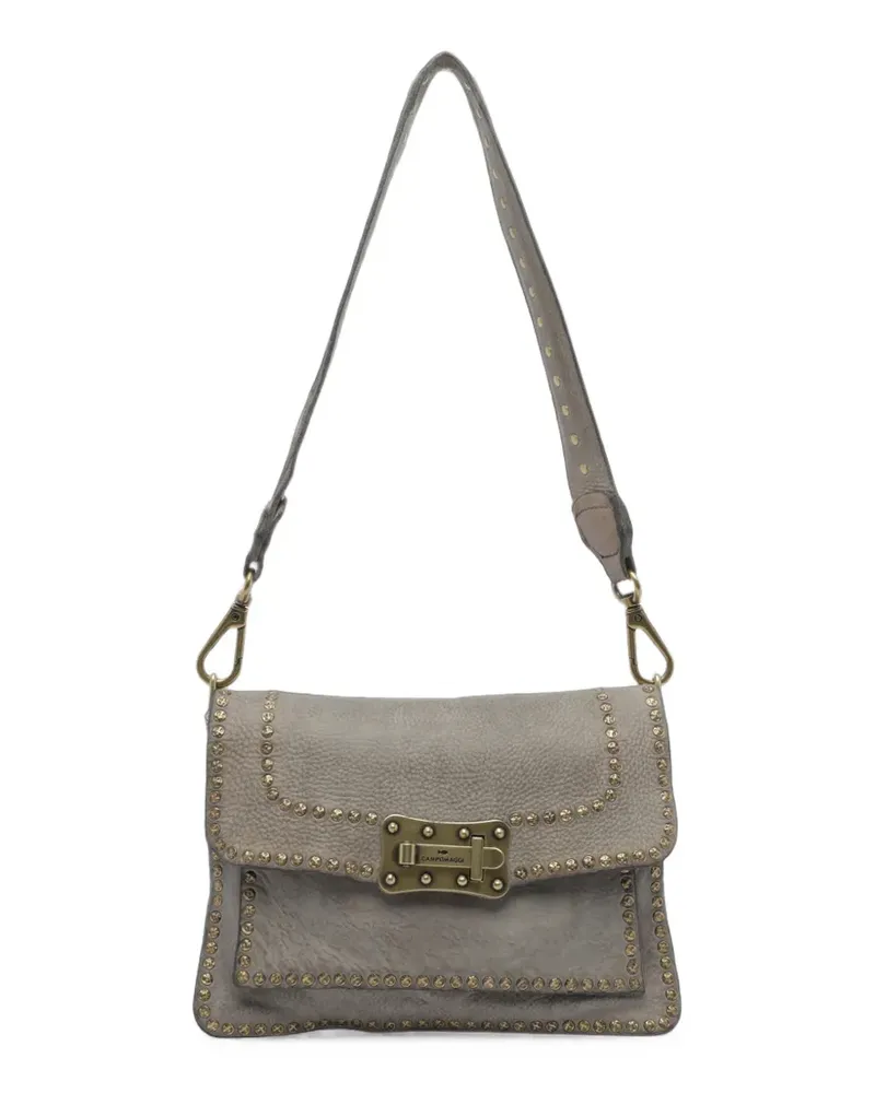 Campomaggi Agnese Schultertasche mit Nieten - Grau Grau