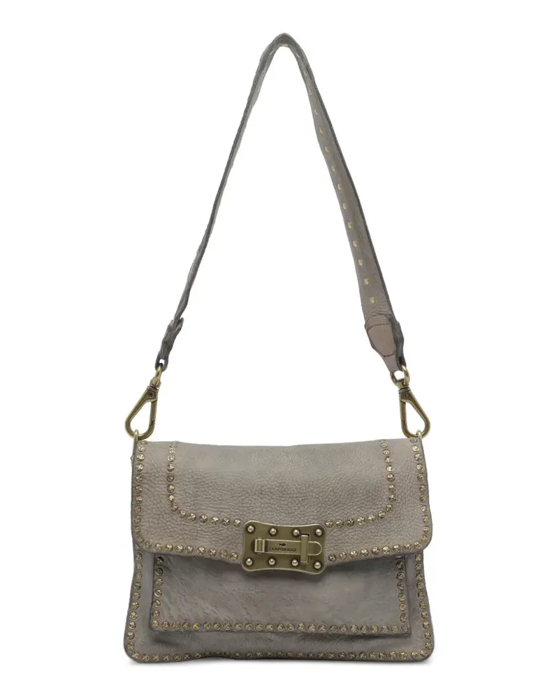 Campomaggi Agnese Schultertasche mit Nieten - Grau Grau