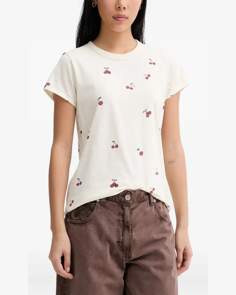 Rag & Bone T-Shirt mit Kirschprint - Nude Nude