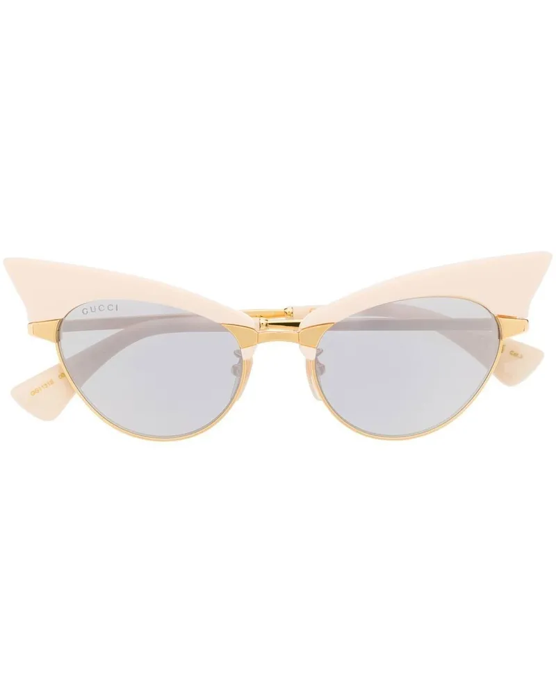 Gucci Ovale Sonnenbrille - Gold Gold