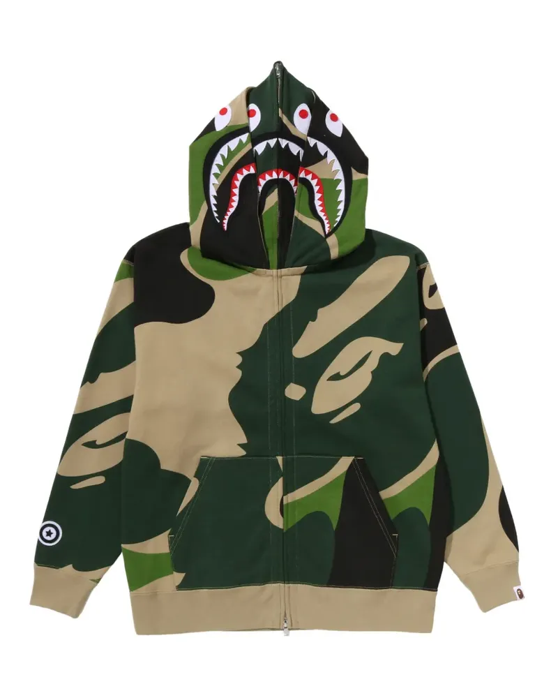 BAPE Camouflage Shark Hoodie - Grün Grün
