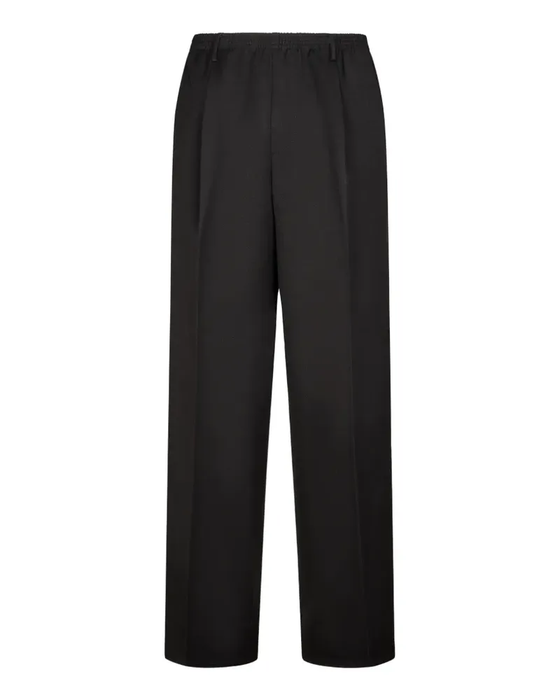 Cellar Door pleated elasticated-waistband trousers - Schwarz Schwarz
