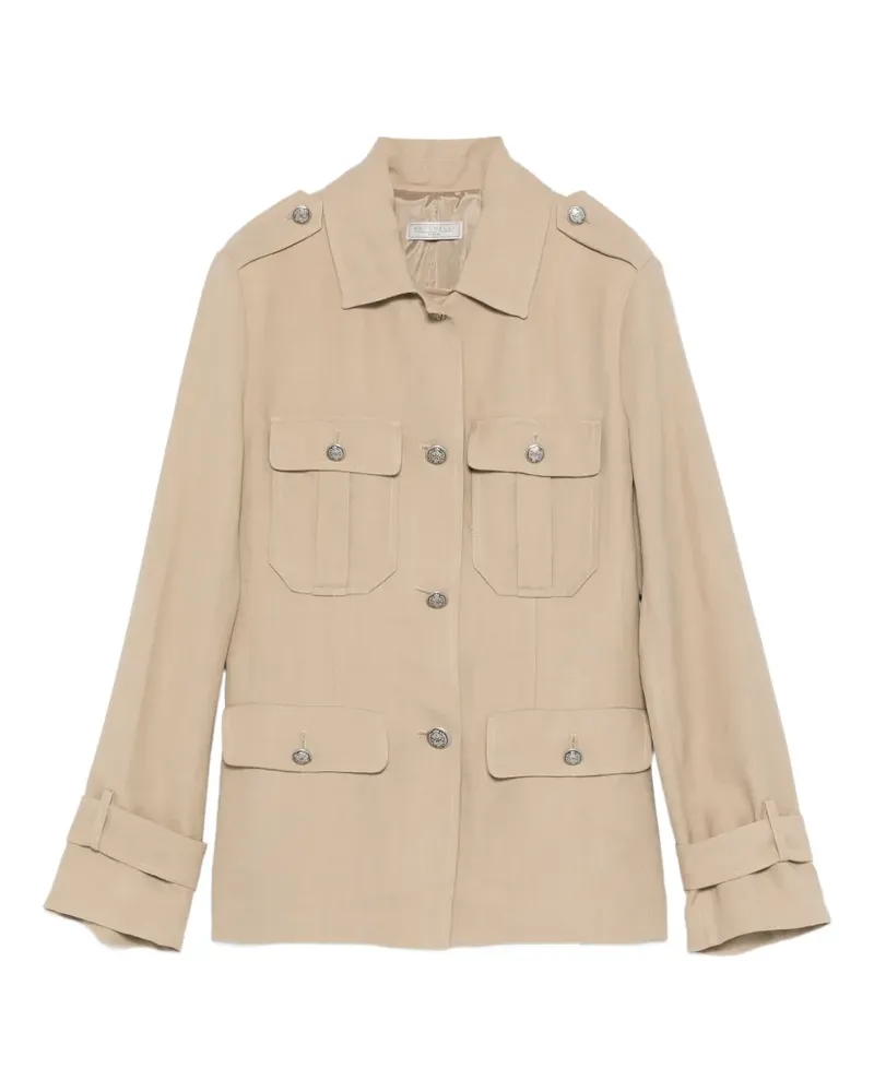 Antonelli Firenze flap-pocket military jacket - Nude Nude