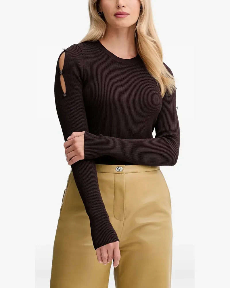 Sessùn cut-out knitted top - Braun Braun