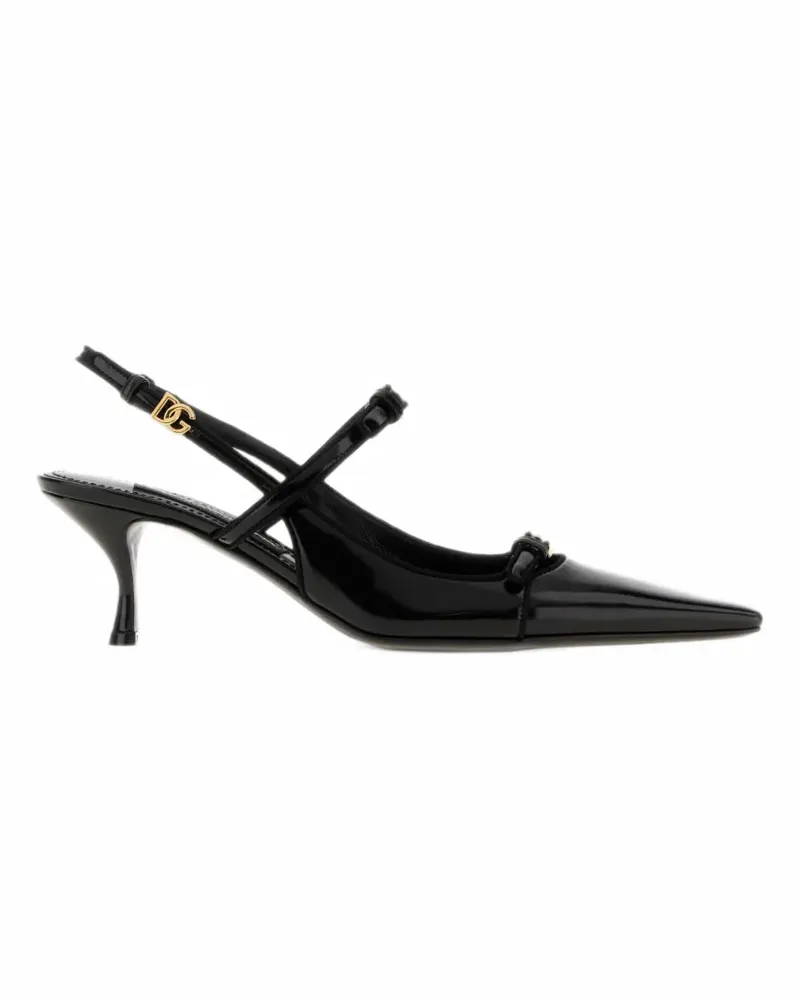 Dolce & Gabbana Slingback-Pumps mit Logo - Schwarz Schwarz