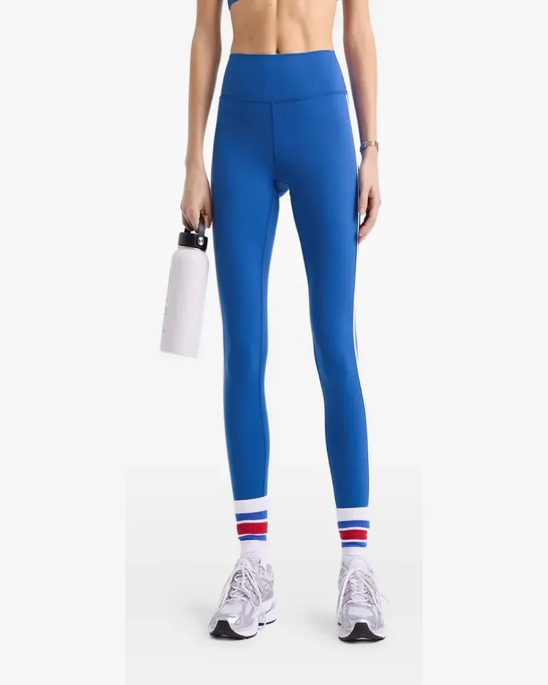 SPORTY & RICH Leggings mit Logo-Print - Blau Blau
